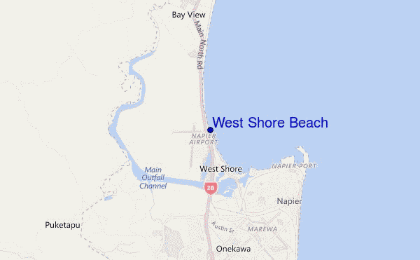 carte de localisation de West Shore Beach