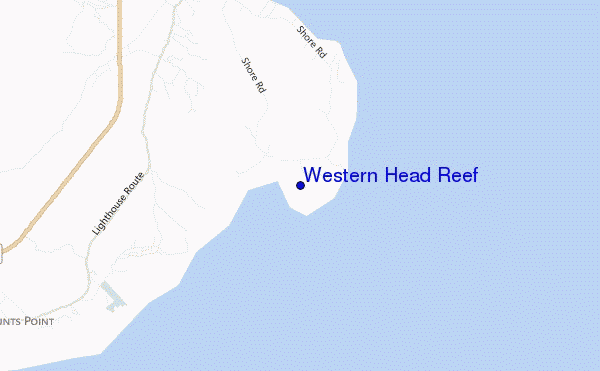 carte de localisation de Western Head Reef