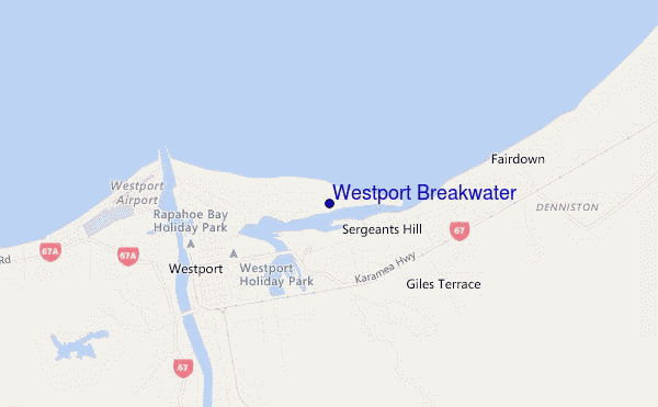 carte de localisation de Westport Breakwater