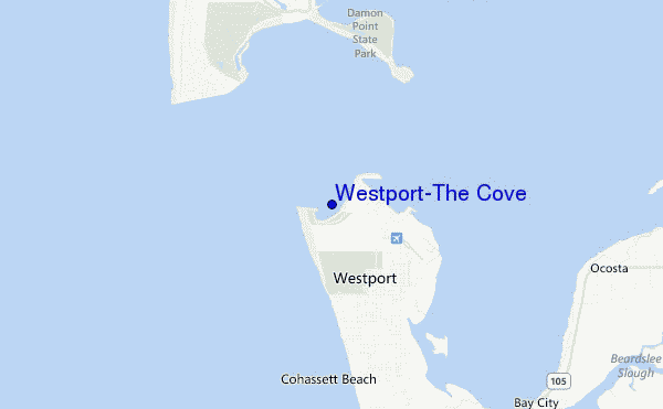 carte de localisation de Westport-The Cove