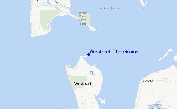 carte de localisation de Westport-The Groins
