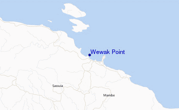 Wewak Point Location Map