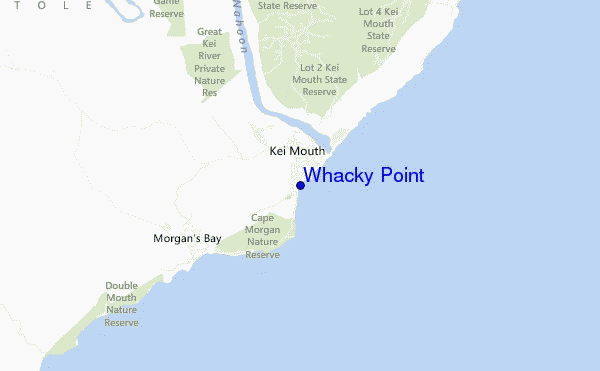 carte de localisation de Whacky Point