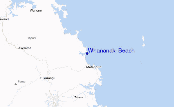 Whananaki Beach Location Map