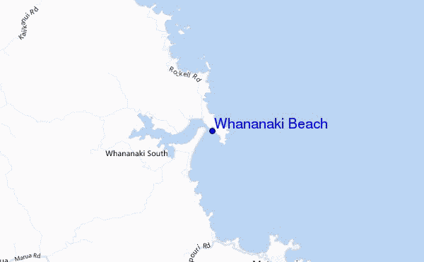 carte de localisation de Whananaki Beach