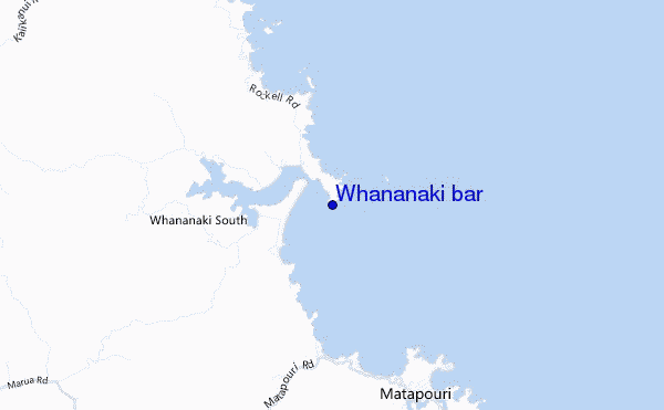 carte de localisation de Whananaki bar