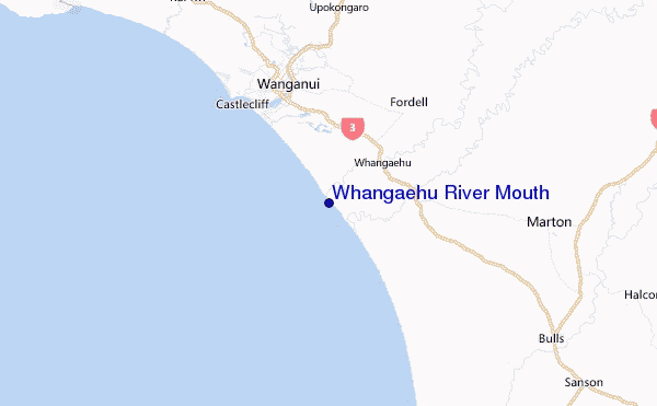 Whangaehu River Mouth Location Map