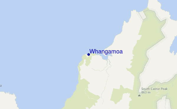carte de localisation de Whangamoa