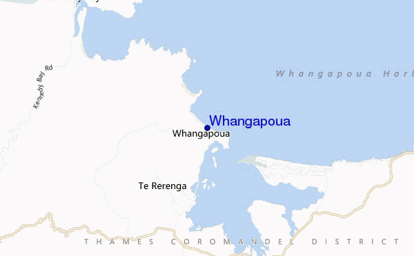carte de localisation de Whangapoua
