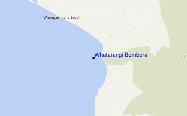 carte de localisation de Whatarangi Bombora