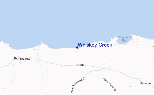 carte de localisation de Whiskey Creek