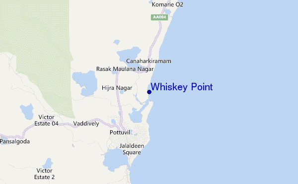 carte de localisation de Whiskey Point