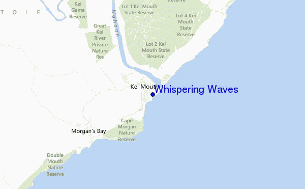 carte de localisation de Whispering Waves