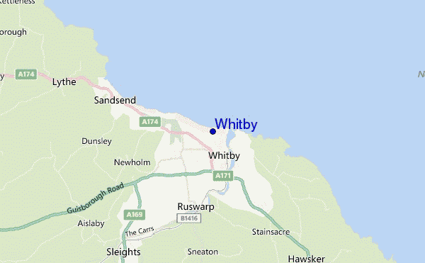 carte de localisation de Whitby