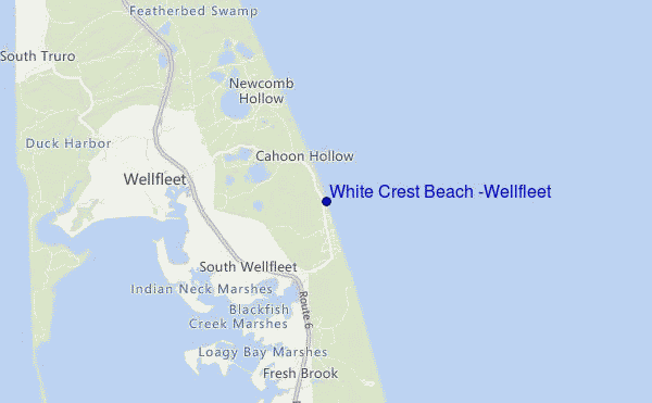 carte de localisation de White Crest Beach (Wellfleet)