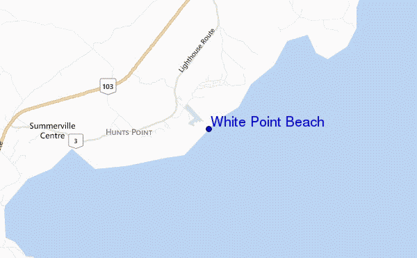 carte de localisation de White Point Beach