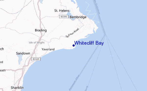 carte de localisation de Whitecliff Bay