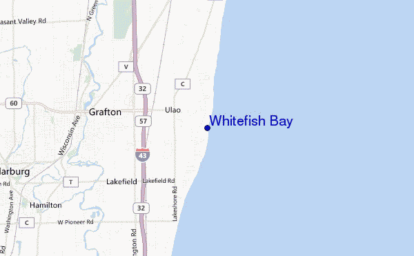 carte de localisation de Whitefish Bay
