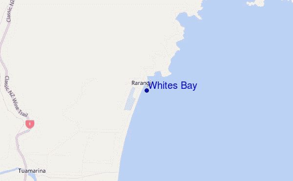 carte de localisation de Whites Bay