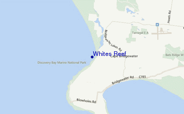 carte de localisation de Whites Reef