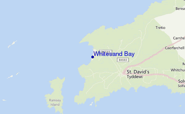 carte de localisation de Whitesand Bay