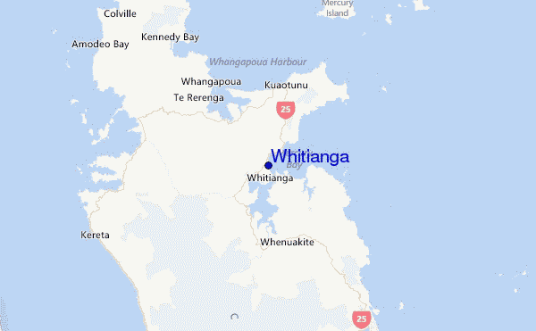 Whitianga Location Map