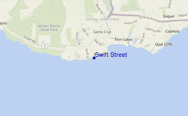 carte de localisation de Swift Street