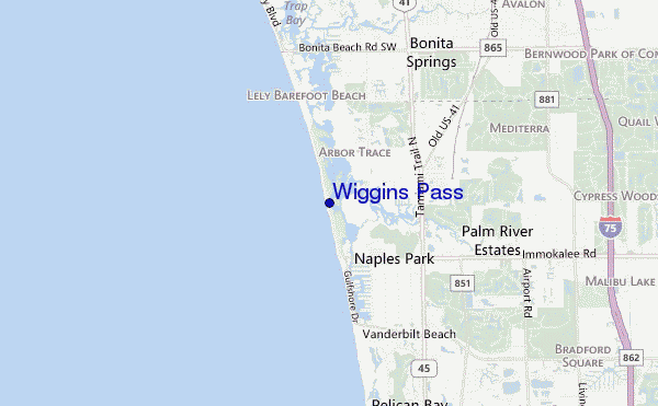 carte de localisation de Wiggins Pass