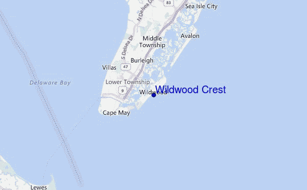 Wildwood Crest Location Map