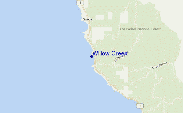 carte de localisation de Willow Creek