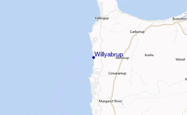Willyabrup Location Map
