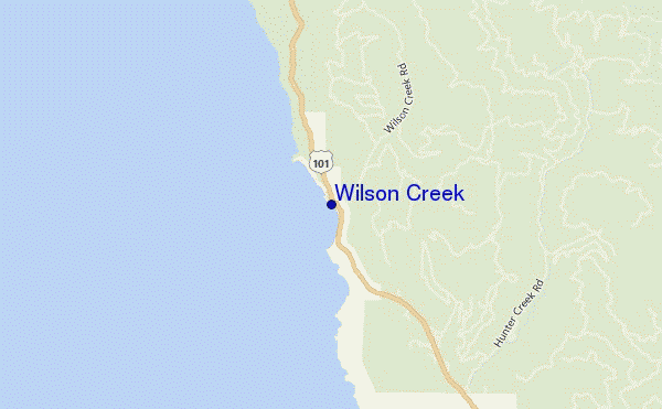 carte de localisation de Wilson Creek