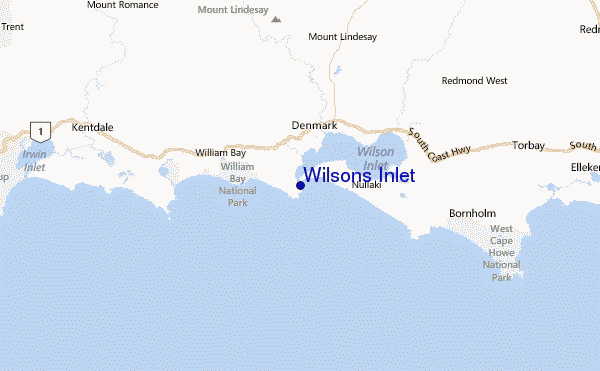 Wilsons Inlet Location Map