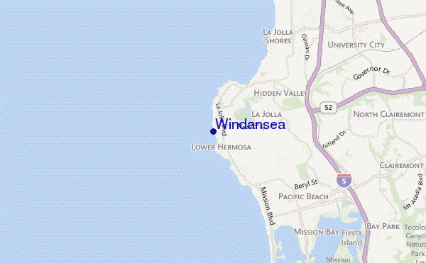 carte de localisation de Windansea