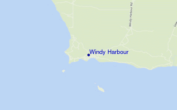 carte de localisation de Windy Harbour