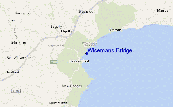 carte de localisation de Wisemans Bridge