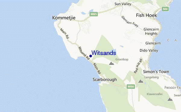 carte de localisation de Witsands