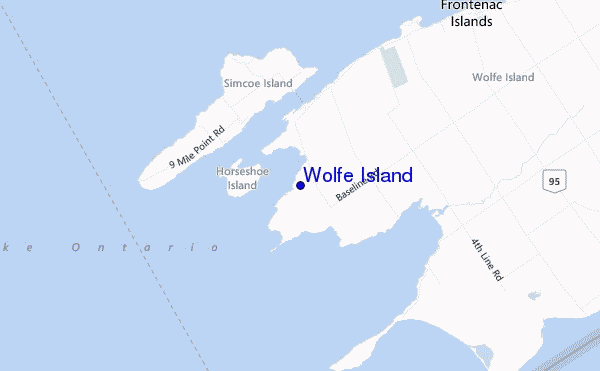 carte de localisation de Wolfe Island