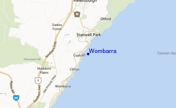 carte de localisation de Wombarra