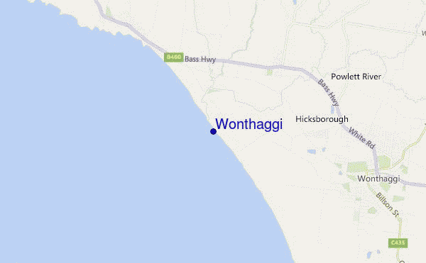 carte de localisation de Wonthaggi