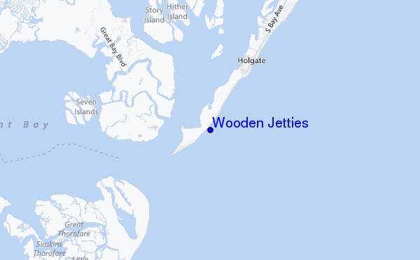 carte de localisation de Wooden Jetties