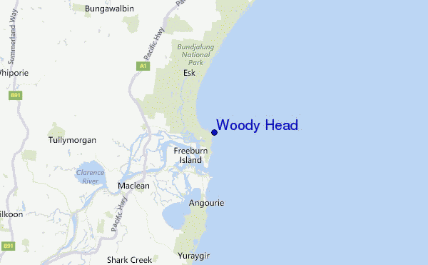 Woody Head Location Map