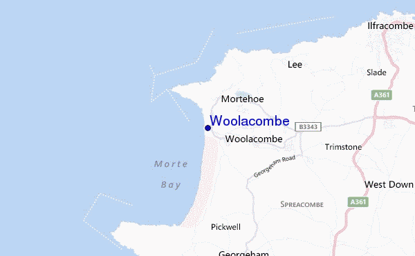 carte de localisation de Woolacombe