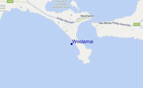 carte de localisation de Woolamai