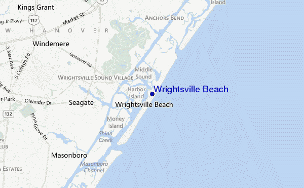carte de localisation de Wrightsville Beach