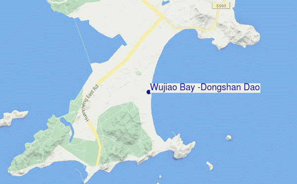 carte de localisation de Wujiao Bay (Dongshan Dao)