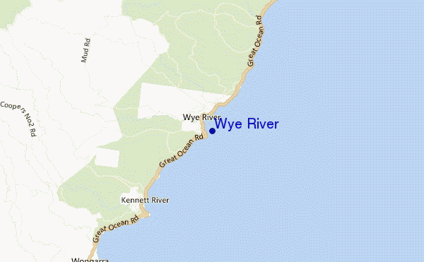carte de localisation de Wye River