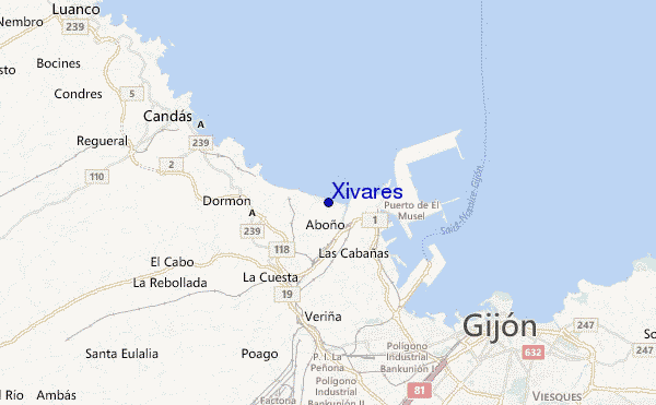 carte de localisation de Xivares