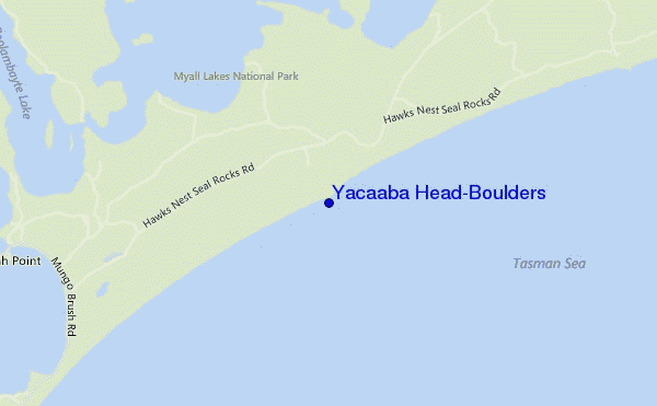 carte de localisation de Yacaaba Head-Boulders