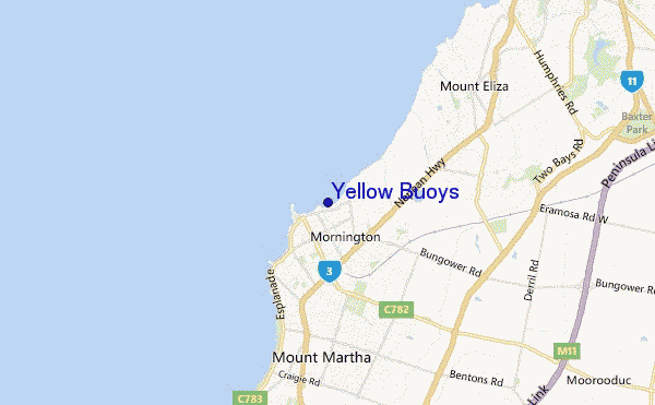 carte de localisation de Yellow Buoys